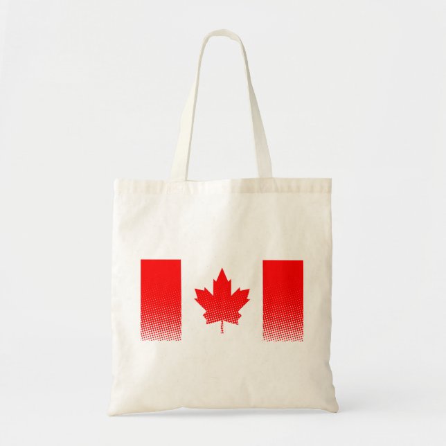 Tote Bag Drapeau Du Canada À Effet Halfton (Devant)