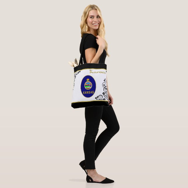 Tote Bag Drapeau du Kansas (Sur le modèle)