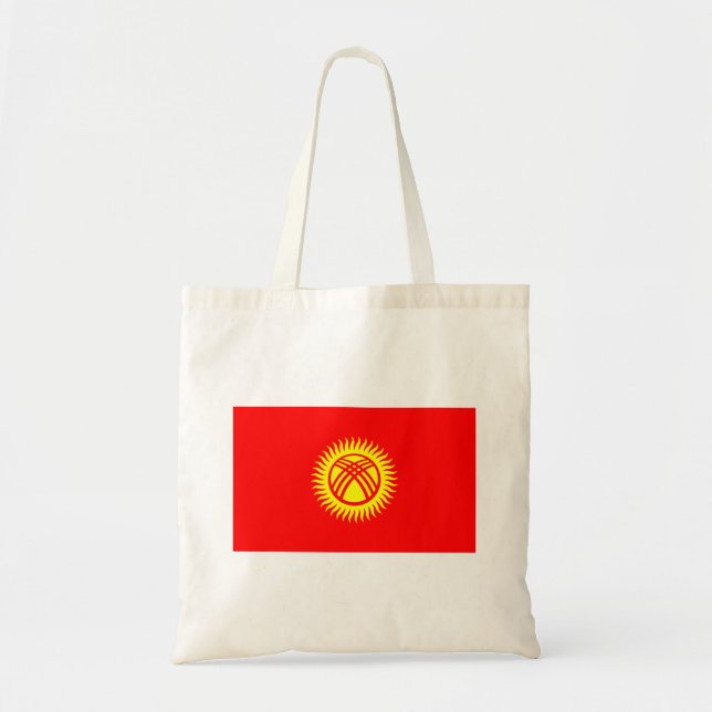 Tote Bag Drapeau du Kirghizistan (Devant)
