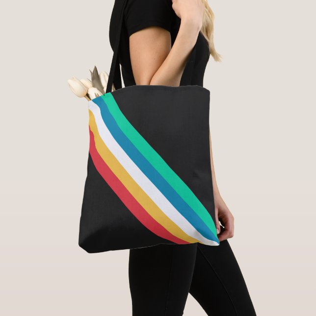 Tote Bag Drapeau du Mois de la Fierté des Personnes Handica (De près)