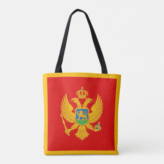 Tote Bag Drapeau du Monténégro (Dos)