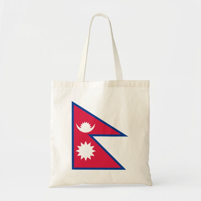 Tote Bag Drapeau du Népal (Devant)