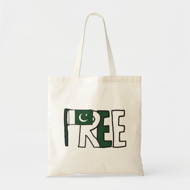 Tote Bag Drapeau du Pakistan libre (Devant)