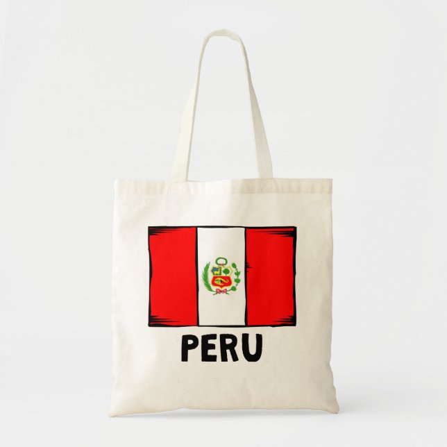 Tote Bag Drapeau du Pérou (Devant)
