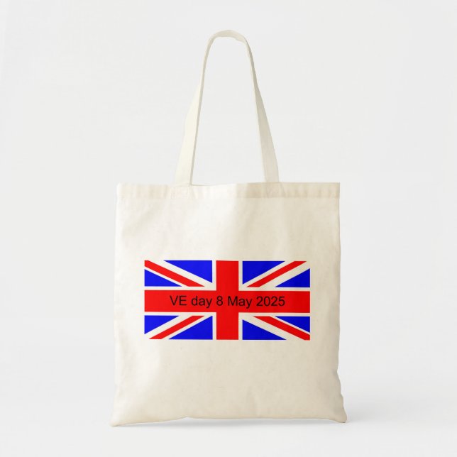 Tote Bag Drapeau du Royaume-Uni VE jour 2025 (Devant)
