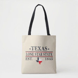 Tote Bag Drapeau du Texas carte l'état étoile solitaire