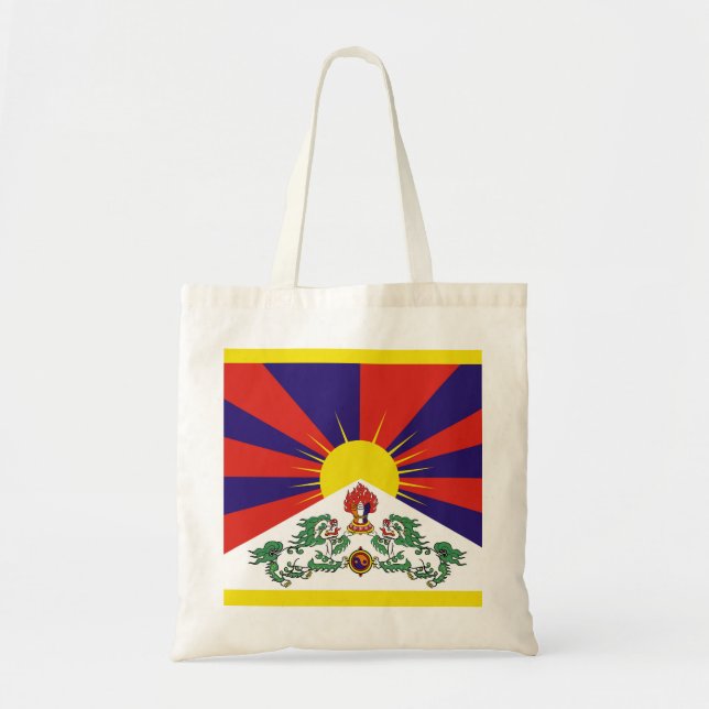 Tote Bag Drapeau du Tibet - Drapeau du lion des neiges (Devant)