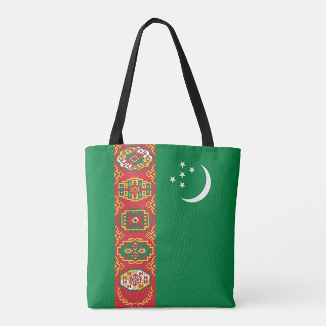 Tote Bag Drapeau du Turkménistan (Dos)