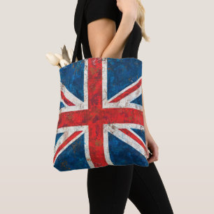 Tote Bag Drapeau d'Union Jack affligé