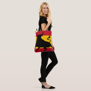 Tote Bag Drapeau espagnol avec taureau