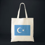 Tote Bag Drapeau est de Turkestan Uyghur<br><div class="desc">Sac fourre-tout est à drapeau de Turkestan Uyghur</div>