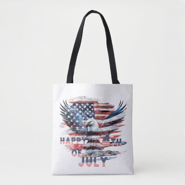 Tote Bag Drapeau et aigle des États-Unis. Indépendance (Devant)