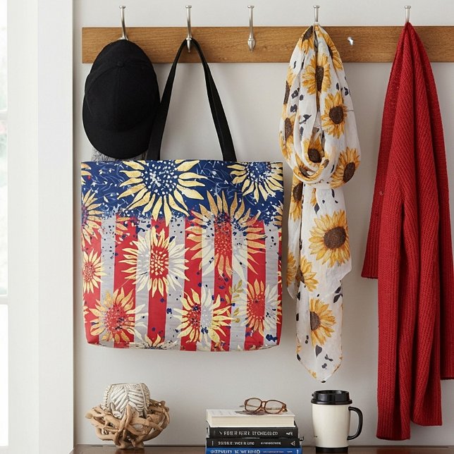 Tote Bag Drapeau et tournesols (Créateur téléchargé)