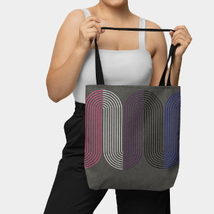 Tote Bag Drapeau fluide genre Ligne minimaliste Art Déco