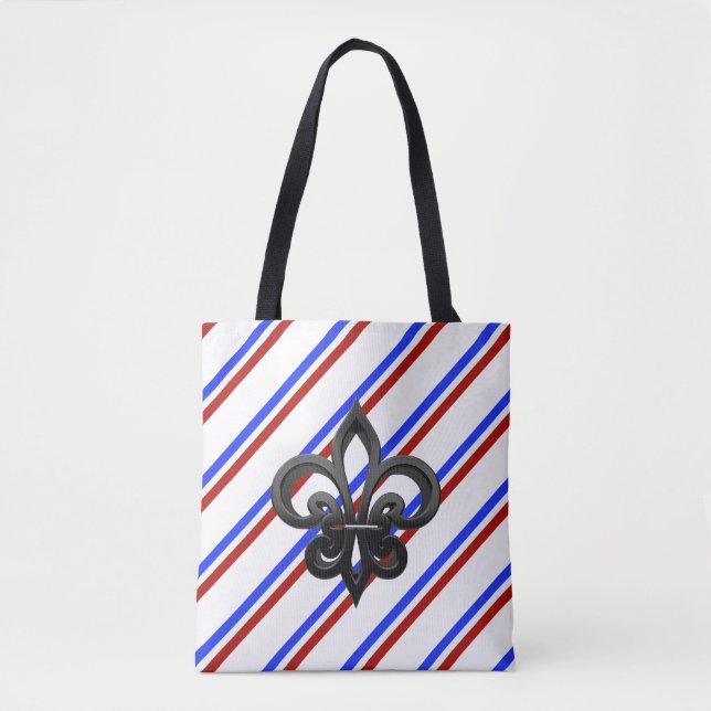Tote Bag Drapeau français de rayures (Devant)