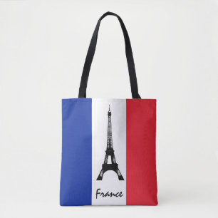 Tote Bag Drapeau français et Tour Eiffel - France/fans spo