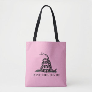 Tote Bag Drapeau Gadsden jaune classique Ne marchez pas sur