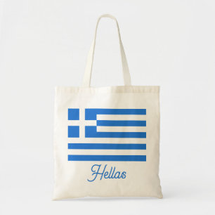 Tote Bag Drapeau grec avec texte personnalisable Hellas