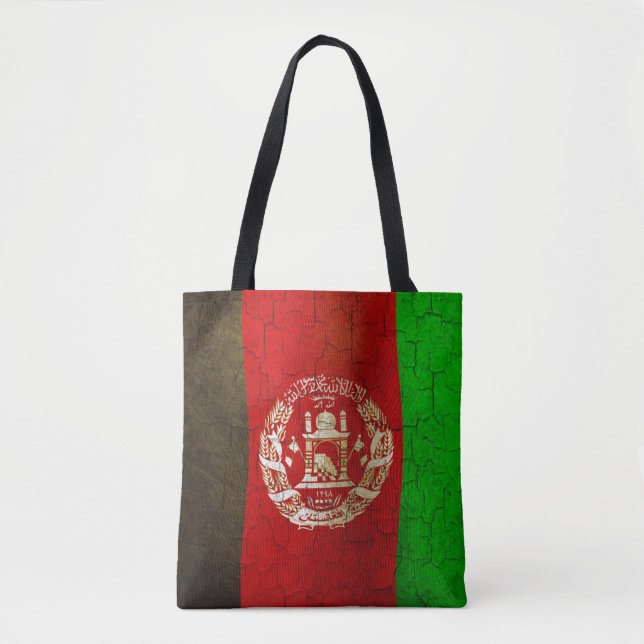 Tote Bag Drapeau grunge de l'Afghanistan (Devant)