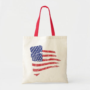 TOTE BAG DRAPEAU GRUNGE DES USA DE STYLE