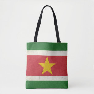 Tote Bag Drapeau grunge d'État souverain du Surinam
