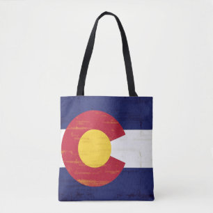 Tote Bag Drapeau grunge du Colorado