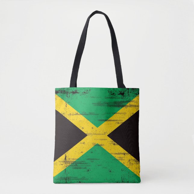 Tote Bag Drapeau grunge jamaïcain (Devant)