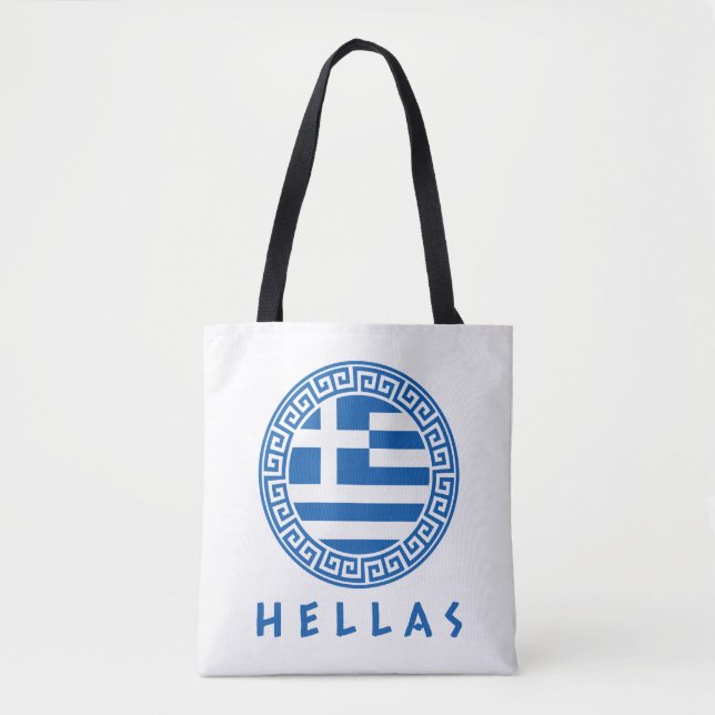 Tote Bag Drapeau Hellas Et Grèce (Devant)
