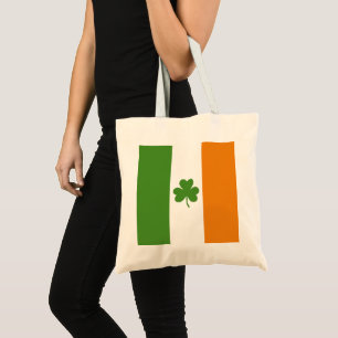 Tote Bag Drapeau irlandais de la Saint Patrick avec Shamroc