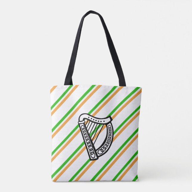 Tote Bag Drapeau irlandais de rayures (Dos)