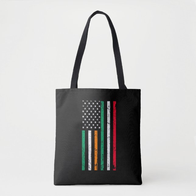 Tote Bag Drapeau irlandais italien irlandais Italie ST PATR (Devant)