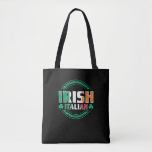Tote Bag Drapeau irlandais italien moitié irlandais moitié 