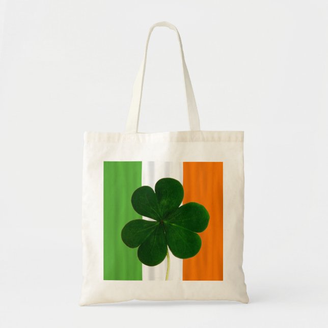 Tote Bag Drapeau irlandais Shamrock Clover St Patrick Irlan (Devant)