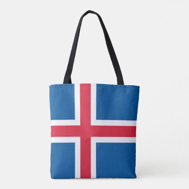 Tote Bag Drapeau islandais, Drapeau de l'Islande (Dos)