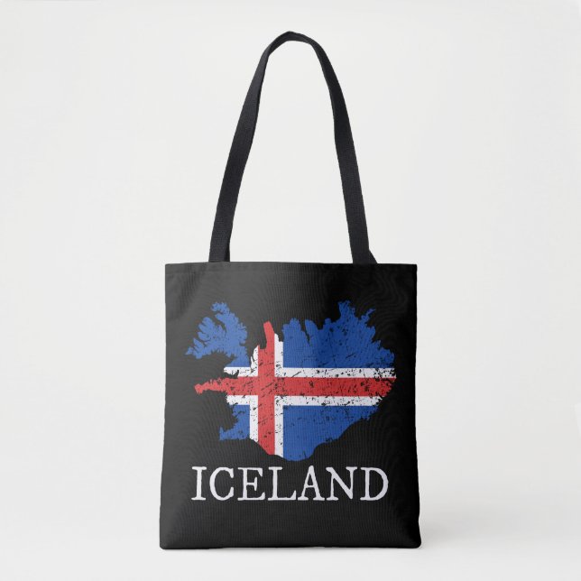 Tote Bag Drapeau Islande (Devant)