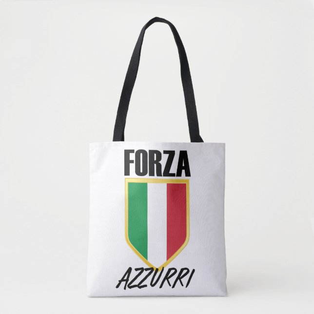 Tote Bag Drapeau italien Forza Azzurri (Devant)