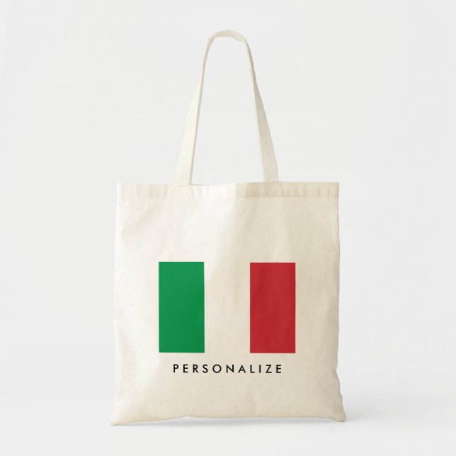 Tote Bag Drapeau italien Italie toile personnalisée (Devant)