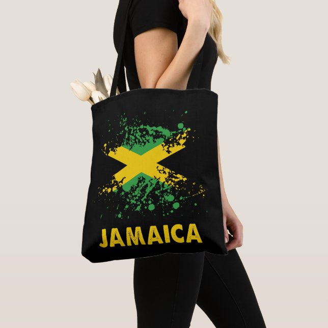 Tote Bag Drapeau jamaïcain Retro (De près)