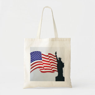 Tote Bag Drapeau Lady Liberty Et Américain
