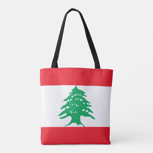 Tote Bag Drapeau libanais, Drapeau du Liban (Dos)