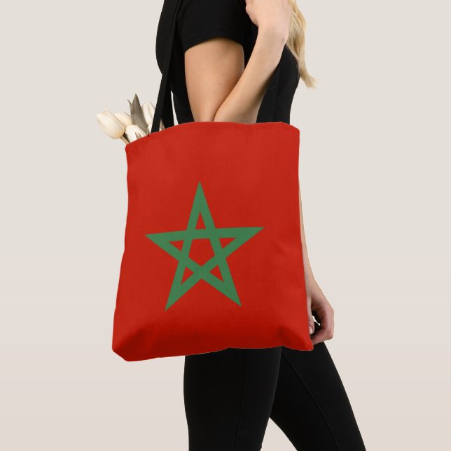 Tote Bag drapeau marocain (De près)