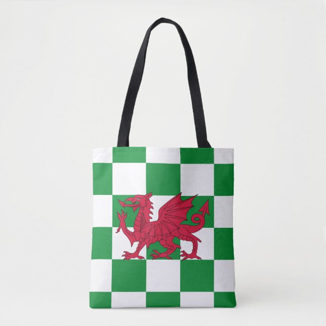 Tote Bag Drapeau mystique de dragon celtique rouge du Pays  (Devant)