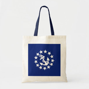Tote Bag Drapeau Nautique Américain Ancre Étoiles Bleu