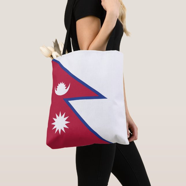 Tote Bag Drapeau népalais (De près)
