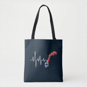 Tote Bag Drapeau norvégien Norvège Drapeau Norvège Battemen