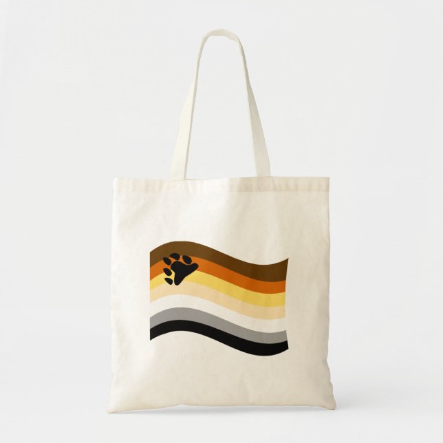 Tote Bag Drapeau ondoyant de la fierté des ours (Devant)