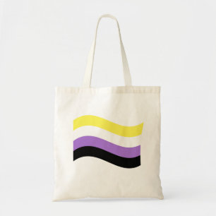 Tote Bag Drapeau ondulant non binaire