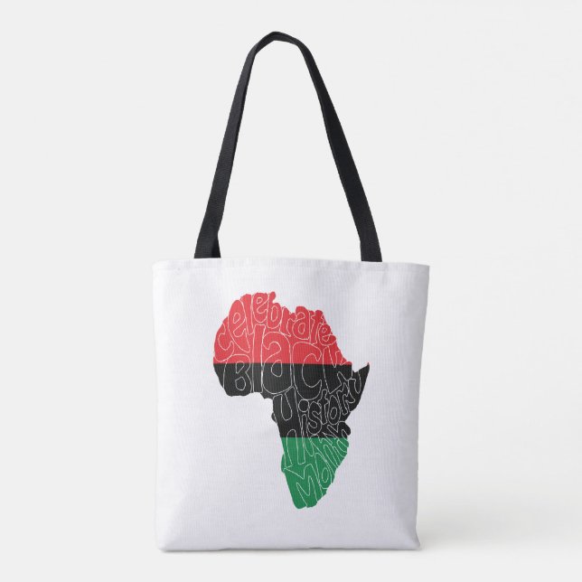 Tote Bag Drapeau panafricain Noir Histoire Mois Art Design (Dos)