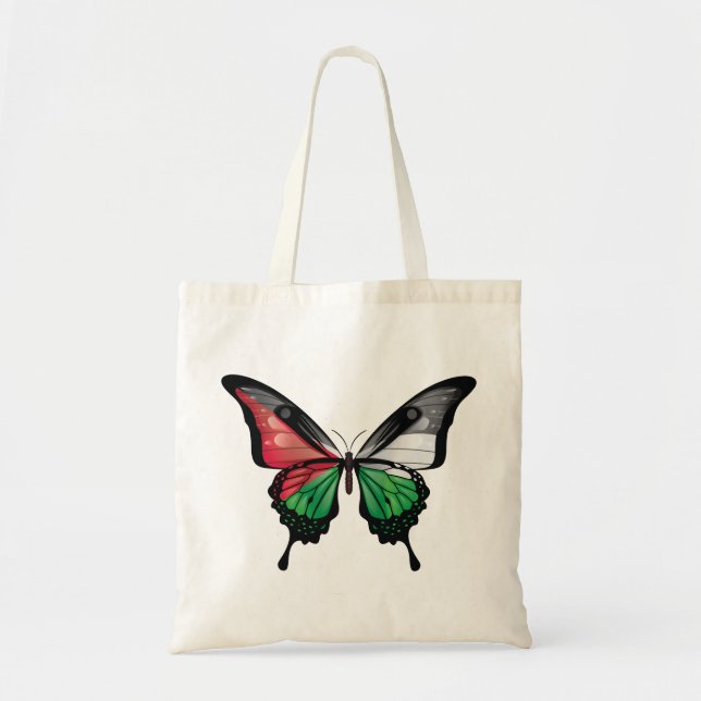 Tote Bag Drapeau papillon de la Palestine (Devant)