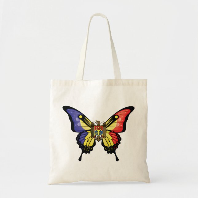 Tote Bag Drapeau papillon de Moldavie (Devant)